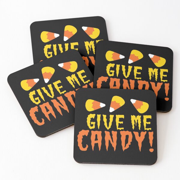 Item preview, GIVE ME CANDY! with cute candy corn for Halloween! designed and sold by jazzydevil.
