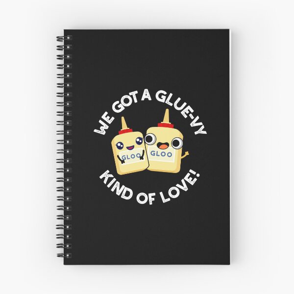 Item preview, We Got A Glue-vy Kind Of Love Funny Glue Puns (Dark BG) designed and sold by punnybone.