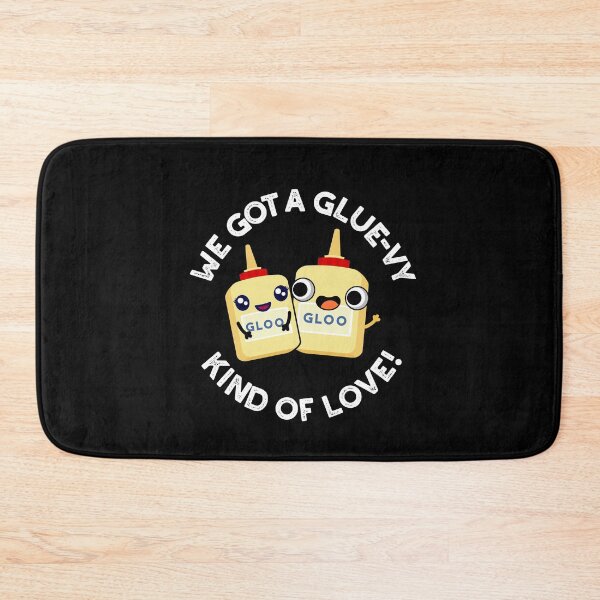 Item preview, We Got A Glue-vy Kind Of Love Funny Glue Puns (Dark BG) designed and sold by punnybone.