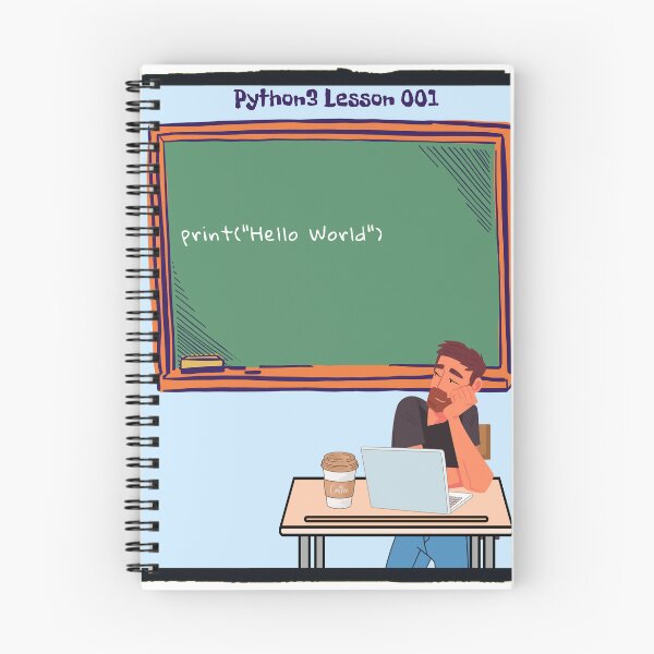 Item preview, Python developer Hello World white man edition designed and sold by OmStyleStudio.
