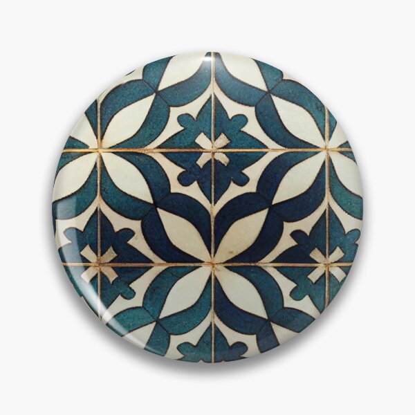Item preview, Moroccan Tile Pattern Teal and White  designed and sold by melbournedesign.