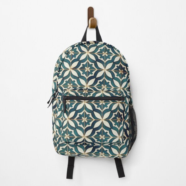 Item preview, Moroccan Tile Pattern Teal and White  designed and sold by melbournedesign.