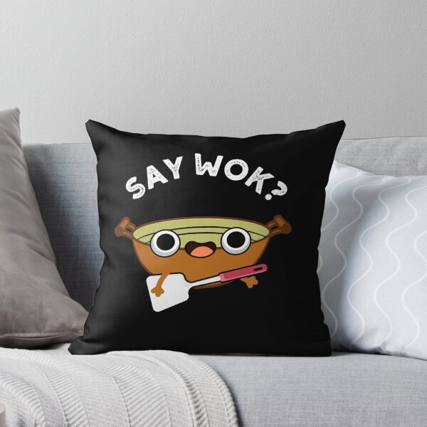 Item preview, Say Wok Funny Chinese Wok Puns (Dark BG) designed and sold by punnybone.