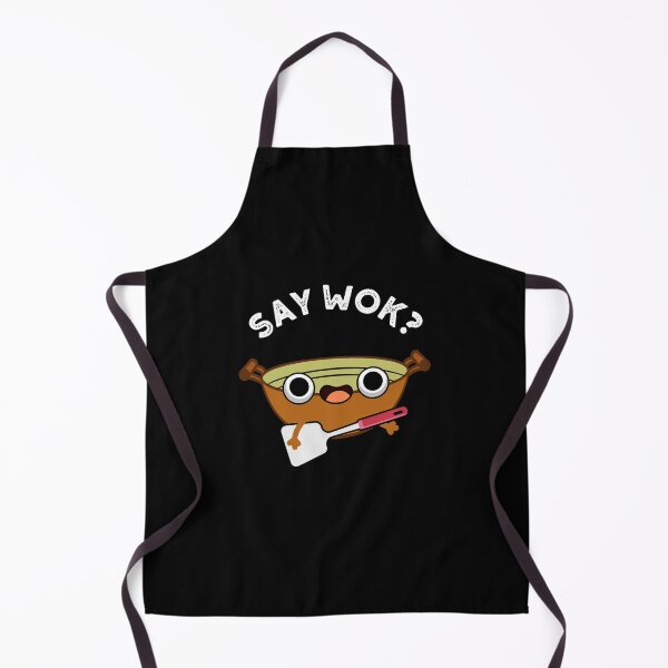Item preview, Say Wok Funny Chinese Wok Puns (Dark BG) designed and sold by punnybone.