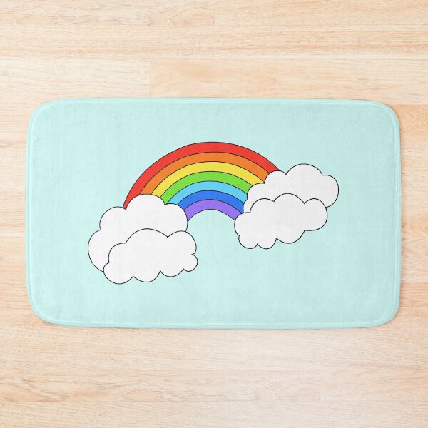Item preview, Cute rainbow and fluffy clouds designed and sold by mixMixtli.