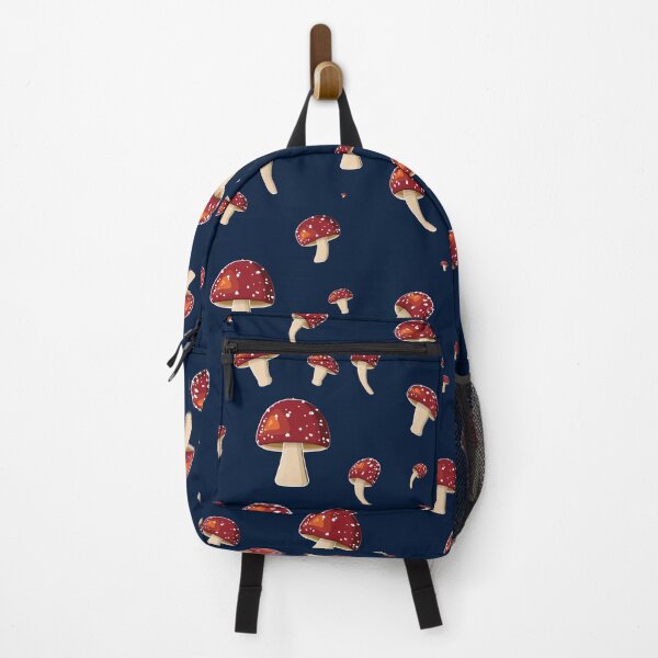 Item preview, Fly Garlic - Toadstool - Mushroom Pattern - navy background designed and sold by houseofwray.