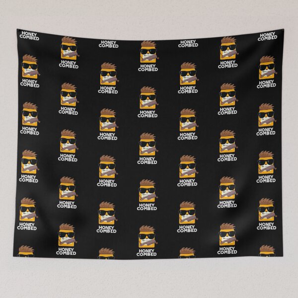 Item preview, Honey Combed Funny Honey Puns (BG oscuro) designed and sold by punnybone.