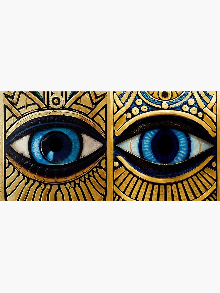 "Pharaoh Egyptian Style Blue Eye Of Rah" Poster for Sale by