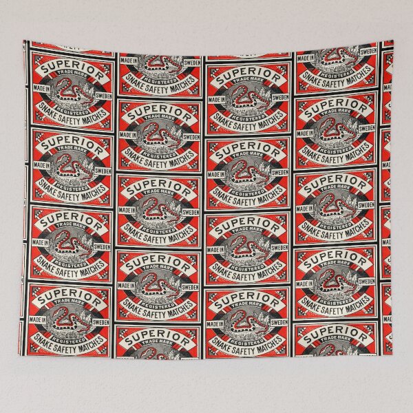 Item preview, Vintage Swedish Matchbox Art - Snake Safety Matches designed and sold by MtWoodsonSales.