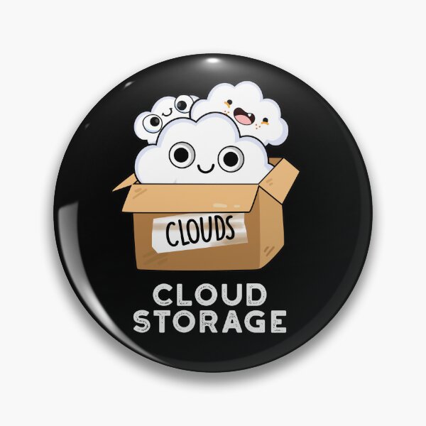 Item preview, Cloud Storage Funny Weather Technology Puns (Dark BG) designed and sold by punnybone.