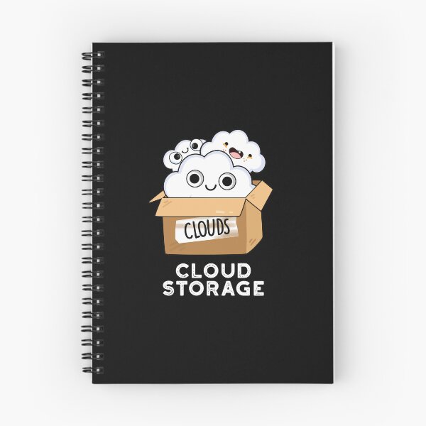 Item preview, Cloud Storage Funny Weather Technology Puns (Dark BG) designed and sold by punnybone.