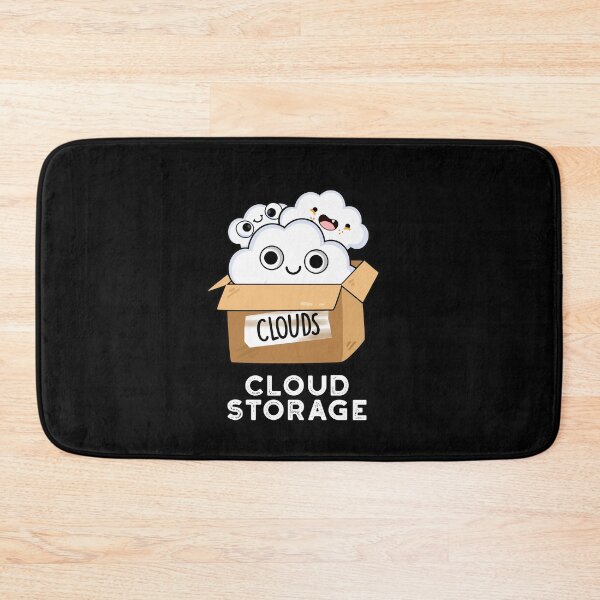Item preview, Cloud Storage Funny Weather Technology Puns (Dark BG) designed and sold by punnybone.