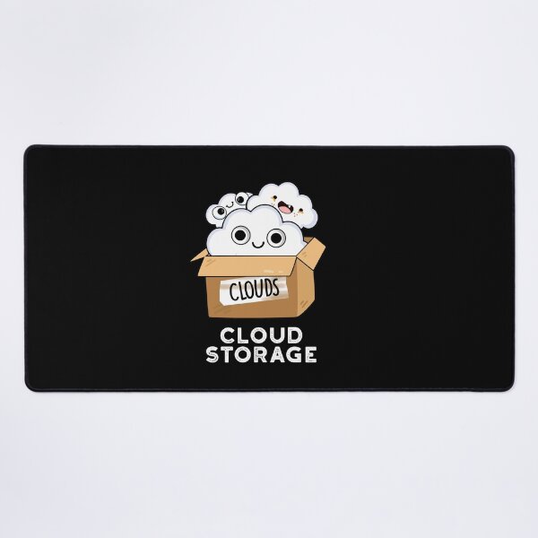 Item preview, Cloud Storage Funny Weather Technology Puns (Dark BG) designed and sold by punnybone.