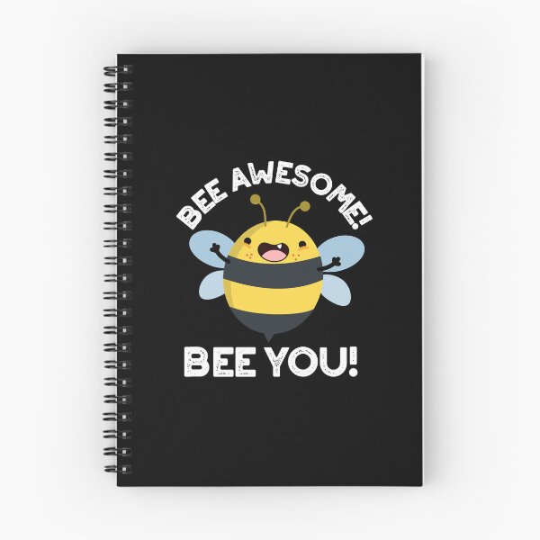 Item preview, Bee Awesome Bee You Positive Bug Puns (Dark BG) designed and sold by punnybone.
