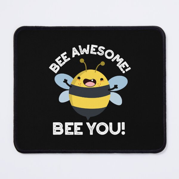 Item preview, Bee Awesome Bee You Positive Bug Puns (Dark BG) designed and sold by punnybone.