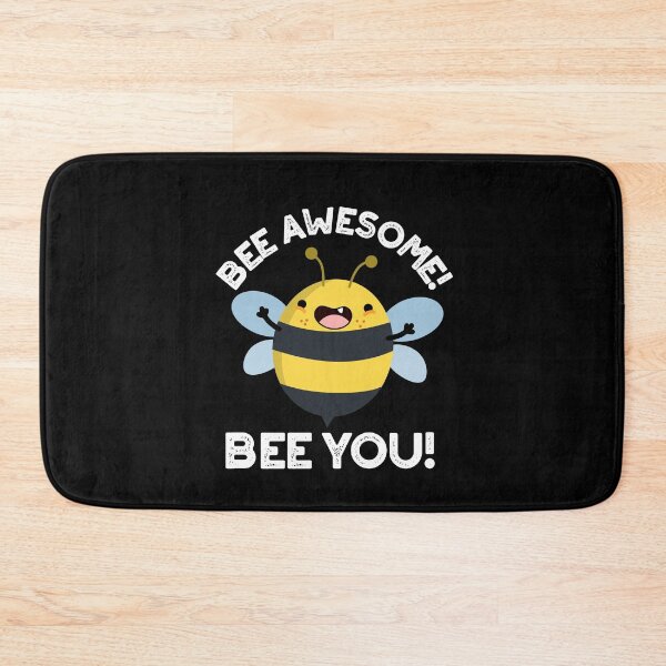 Item preview, Bee Awesome Bee You Positive Bug Puns (Dark BG) designed and sold by punnybone.