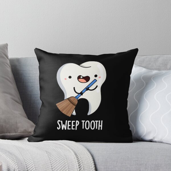 Item preview, Sweep Tooth Funny Dental Puns (Dark BG) designed and sold by punnybone.