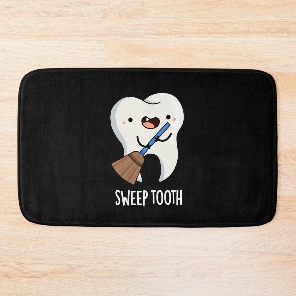 Item preview, Sweep Tooth Funny Dental Puns (Dark BG) designed and sold by punnybone.