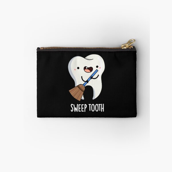 Item preview, Sweep Tooth Funny Dental Puns (Dark BG) designed and sold by punnybone.