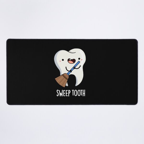 Item preview, Sweep Tooth Funny Dental Puns (Dark BG) designed and sold by punnybone.
