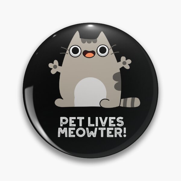 Item preview, Pet Lives Meowter Funny Cat Puns (Dark BG) designed and sold by punnybone.
