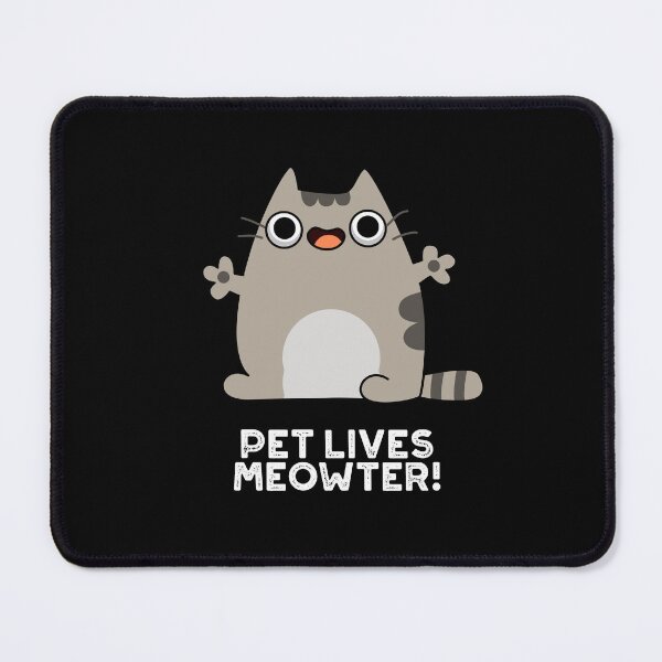 Item preview, Pet Lives Meowter Funny Cat Puns (Dark BG) designed and sold by punnybone.