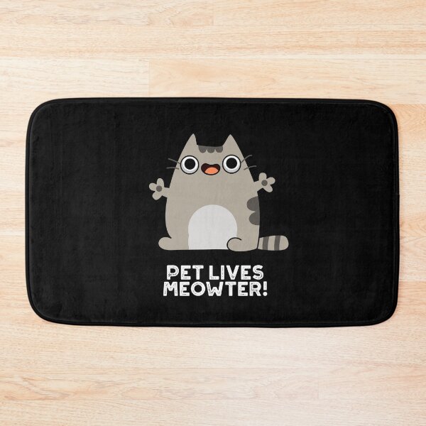 Item preview, Pet Lives Meowter Funny Cat Puns (Dark BG) designed and sold by punnybone.