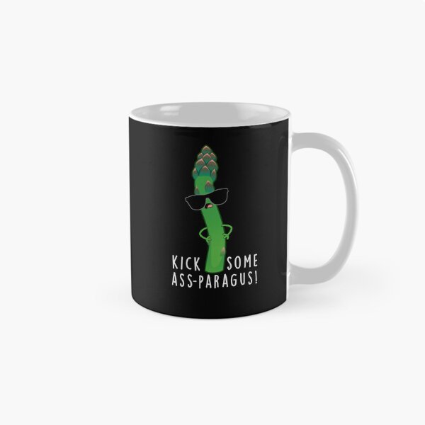 Item preview, Kick Some Ass-paragus Funny Veggie Puns (Dark BG) designed and sold by punnybone.