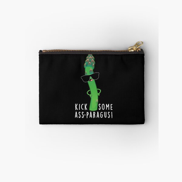Item preview, Kick Some Ass-paragus Funny Veggie Puns (Dark BG) designed and sold by punnybone.