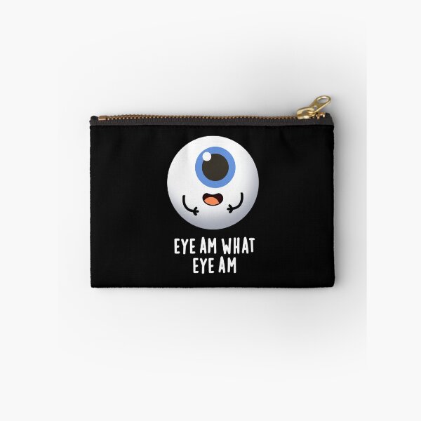 Item preview, Eye Am What Eye Am Funny Eyeball Puns (Dark BG) designed and sold by punnybone.