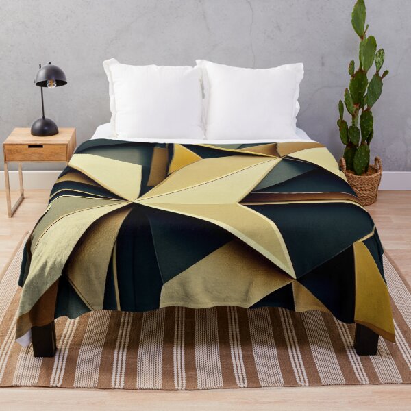 Item preview, Abstract Gold & Grey Triangle shapes designed and sold by Stanley de Wekker.