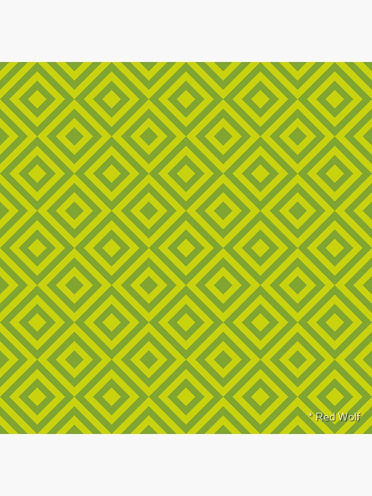 Geometric Pattern: Diamond Strobe: Lime by redwolfoz