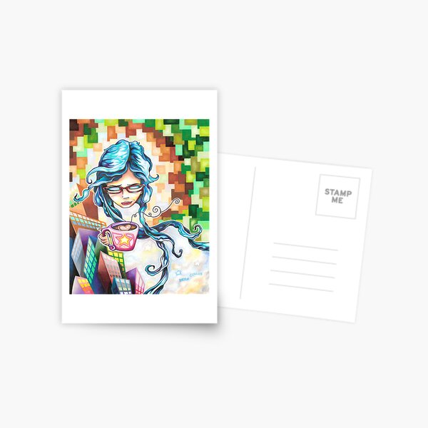 Down and Wonder Postcard