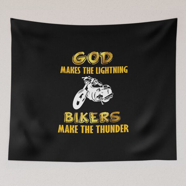 Item preview, God makes the Lightning Bikers make the Thunder designed and sold by BeUniqueMe.