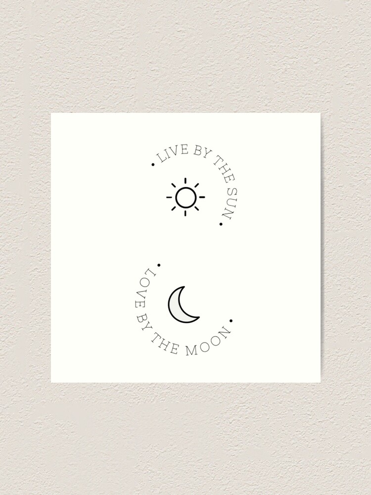 Live by the sun, love by the moon 2024 | Heavy Blend Crewneck Sweatshirt / Hoodie | Sun and Moon | Typography | Motivational Quote | Gift For Her