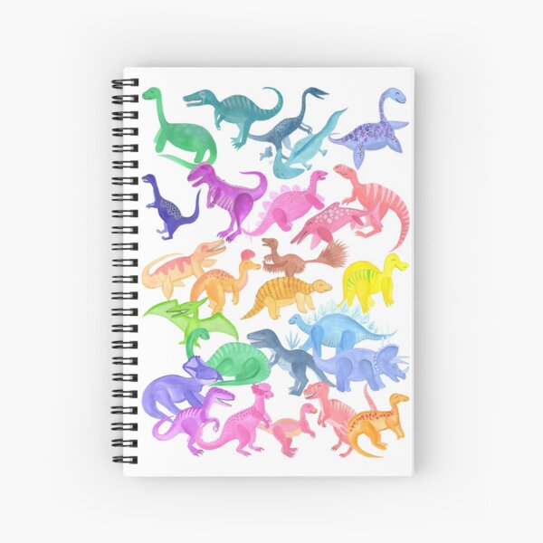 Roarsome Rainbow Dinosaur Alphabet Spiral Notebook