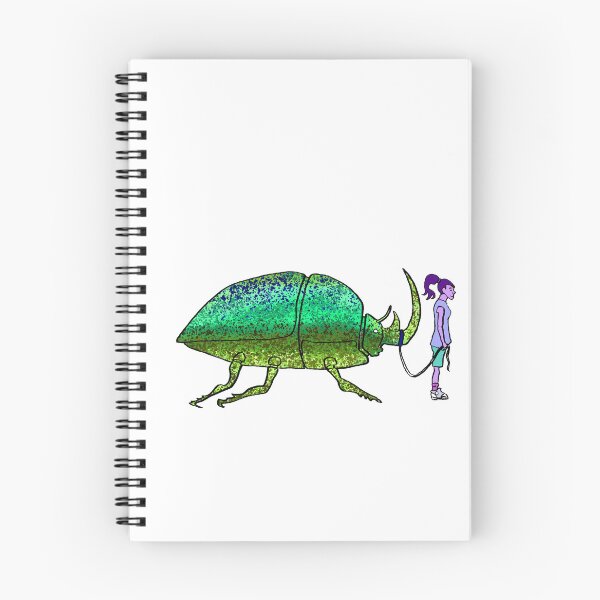 Item preview, Green Leashed Beetle & Girl designed and sold by Squishy-Dragon.