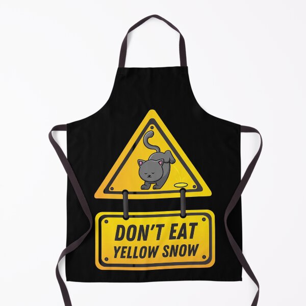 Item preview, Funny Quote - Don't Eat Yellow Snow - Cat Peeing designed and sold by Georgy09.