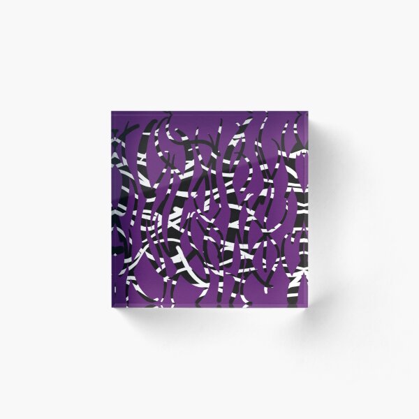 Deep purple signature strokes Acrylic Block