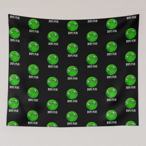 Item preview, Dope-pea Funny Dopey Pea Pun (Dark BG) designed and sold by punnybone.