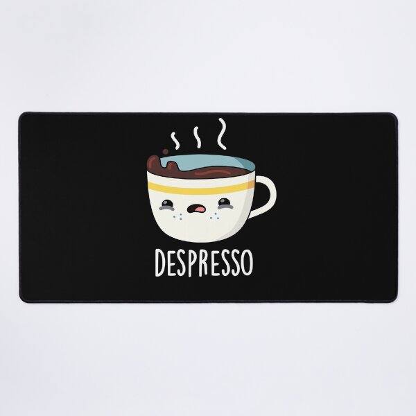 Item preview, Depresso Funny Sad Espresso Coffee Puns (Dark BG) designed and sold by punnybone.