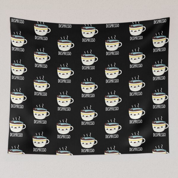 Item preview, Depresso Funny Sad Espresso Coffee Puns (Dark BG) designed and sold by punnybone.