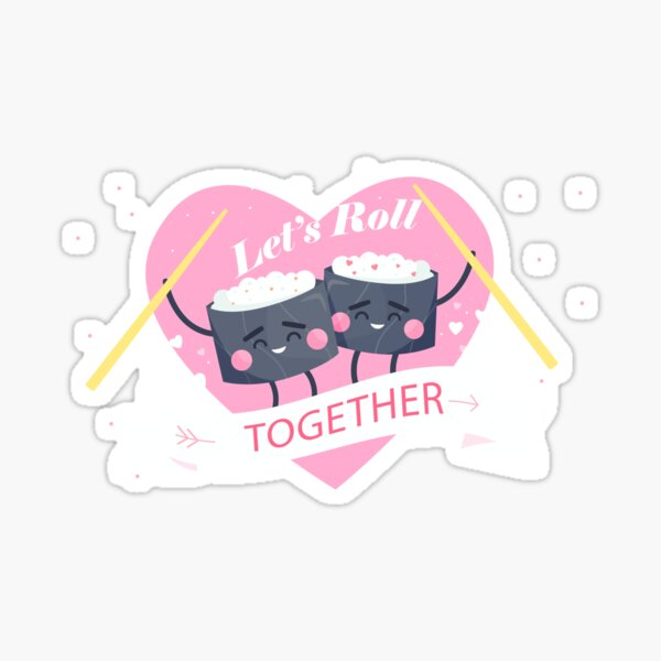 Sushi Rolls Not Gender Roles Sushi Lover Gift For Gender Equality Sticker  by Basti