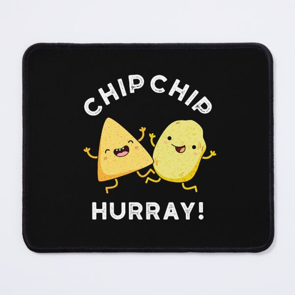 Item preview, Chip Chip Hooray Funny Food Puns (Dark BG) designed and sold by punnybone.