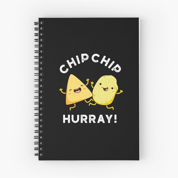 Item preview, Chip Chip Hooray Funny Food Puns (Dark BG) designed and sold by punnybone.