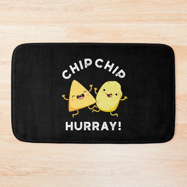 Item preview, Chip Chip Hooray Funny Food Puns (Dark BG) designed and sold by punnybone.