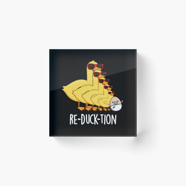 Item preview, Re-duck-tion Funny Animal Duck Puns (Dark BG) designed and sold by punnybone.