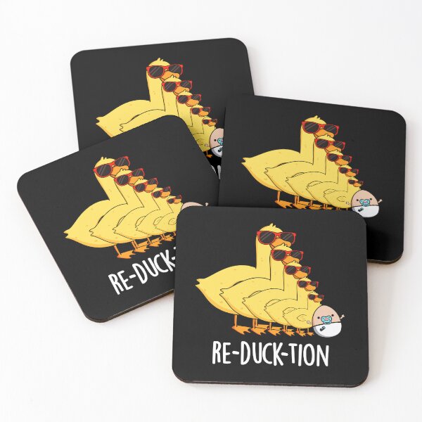Item preview, Re-duck-tion Funny Animal Duck Puns (Dark BG) designed and sold by punnybone.