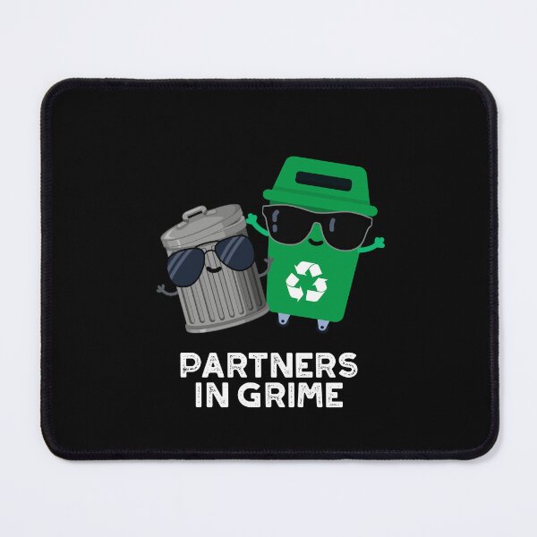 Item preview, Partners In Grime Funny Trash Puns (Dark BG) designed and sold by punnybone.