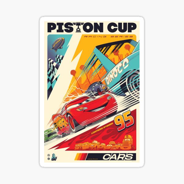 "Piston Cup Racing Series" Sticker for Sale by FredRobbins Redbubble